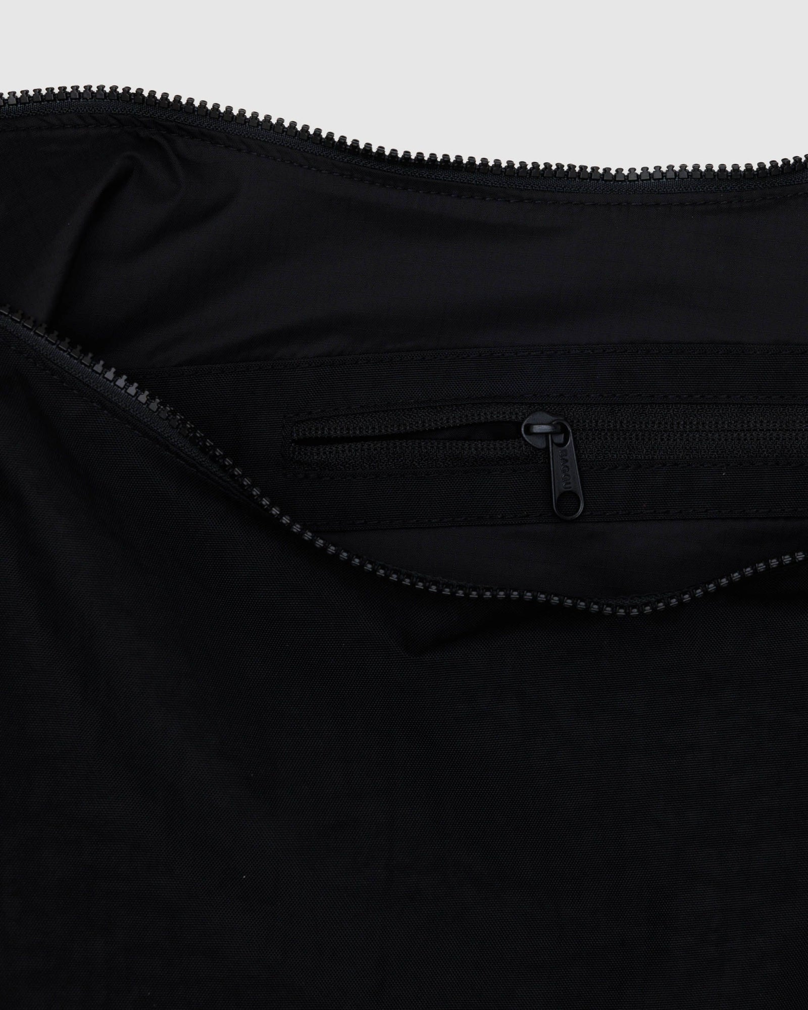 Large Nylon Crescent Bag - Black