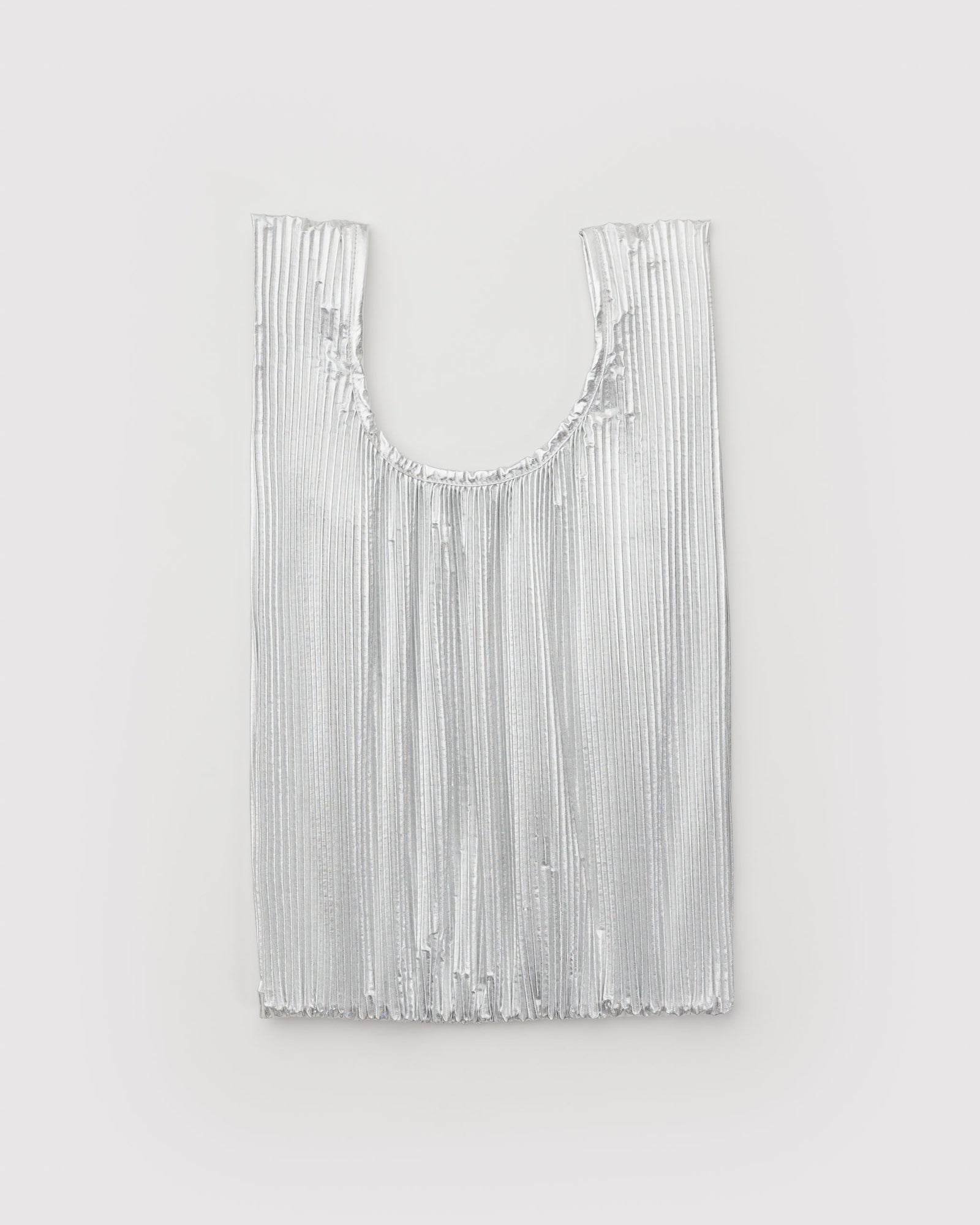 Pleated Baggu - Chrome Metallic