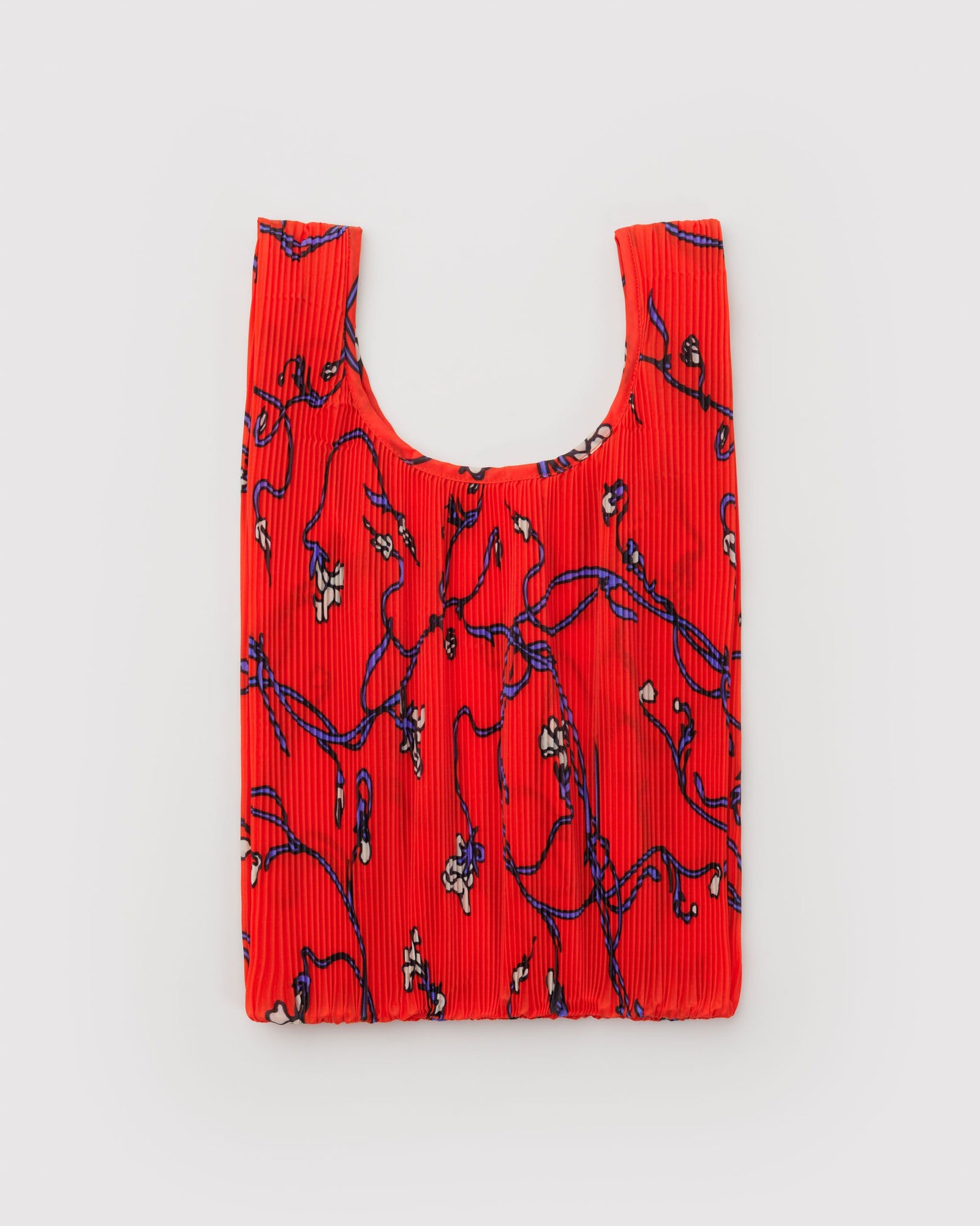 Pleated Baggu - Red Snapdragon