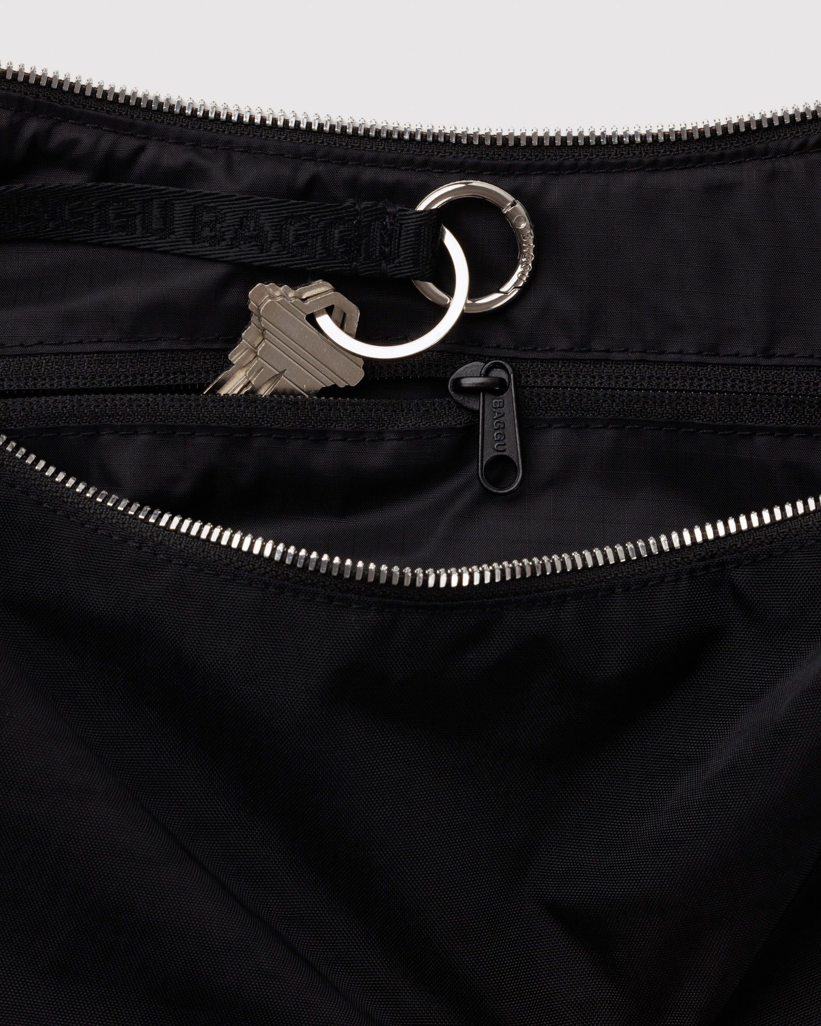 Medium Nylon Crescent Bag - Studs