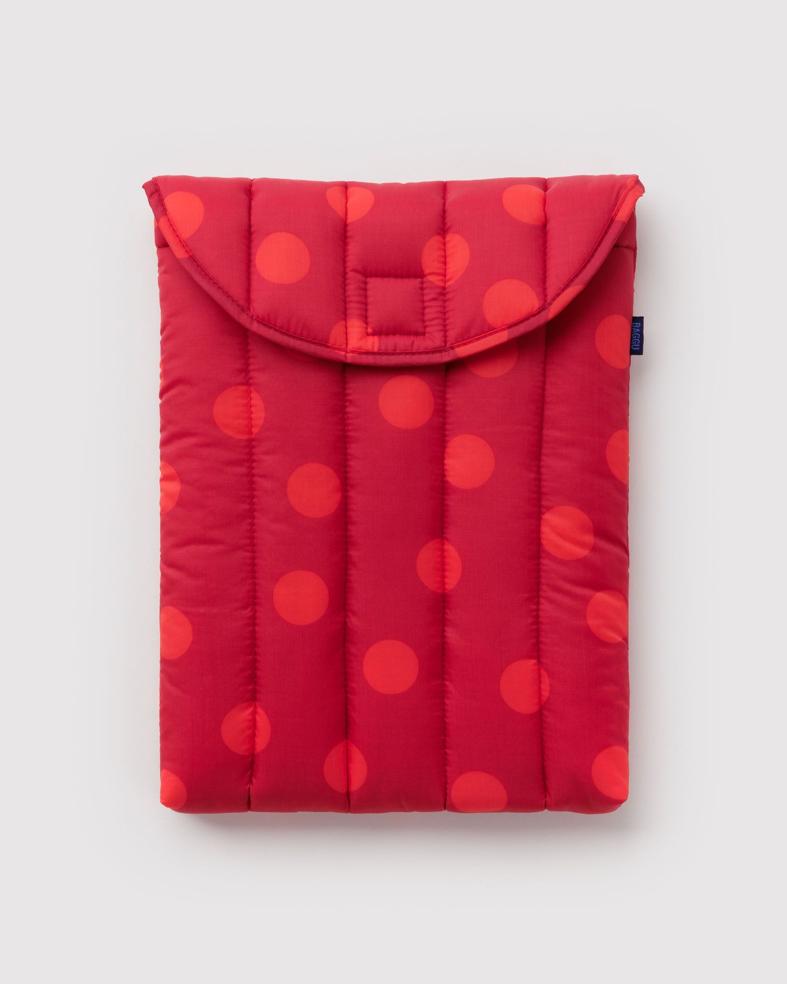 Puffy Laptop Sleeve 13"/14" - Red Polka Dot