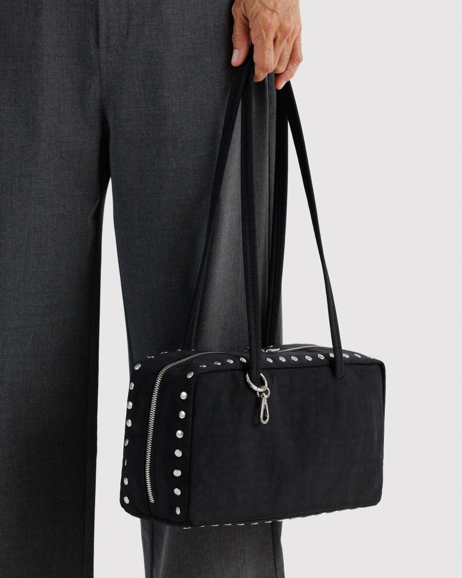Nylon Bowler Bag - Studs