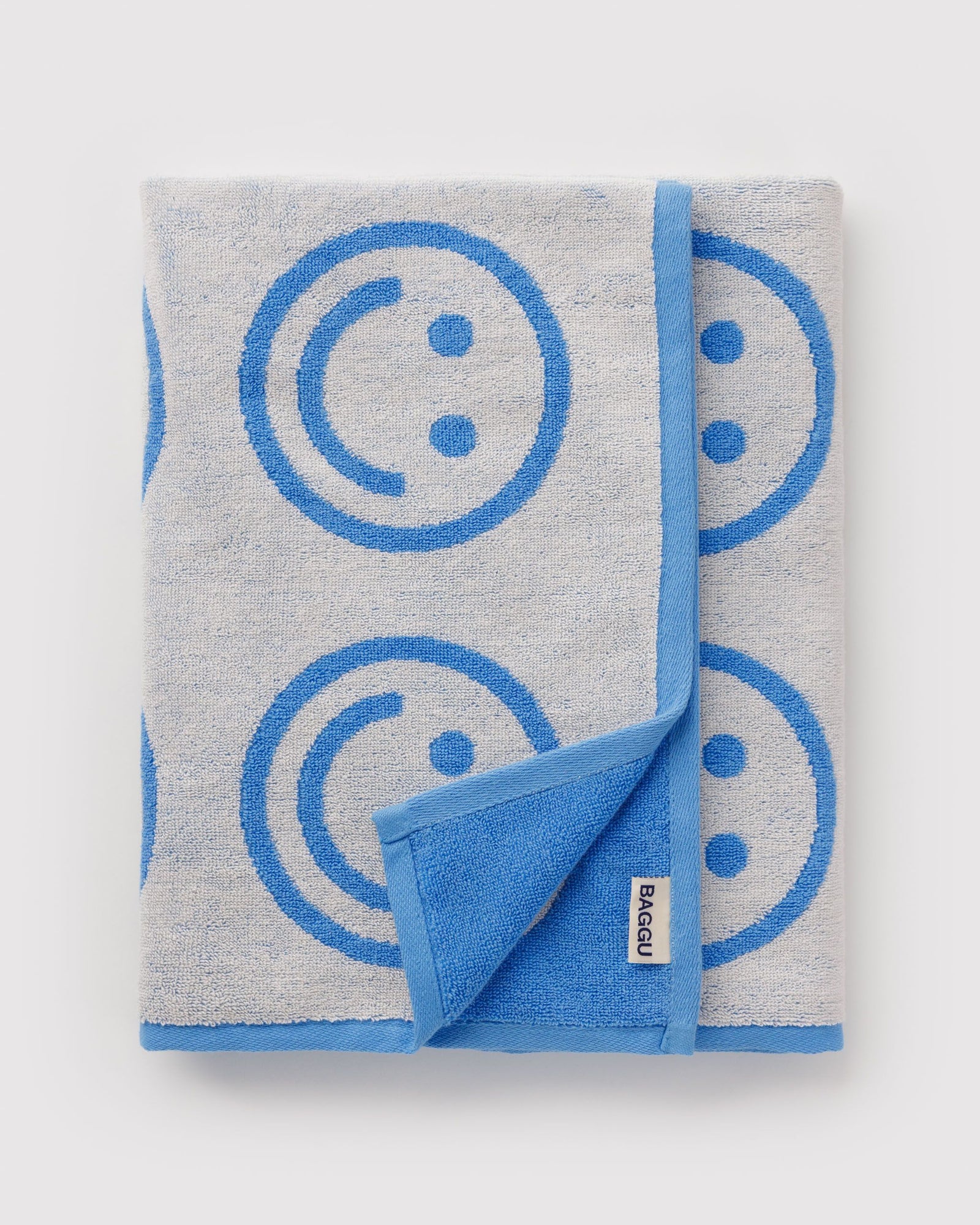 Bath Towel - Sky Blue Happy
