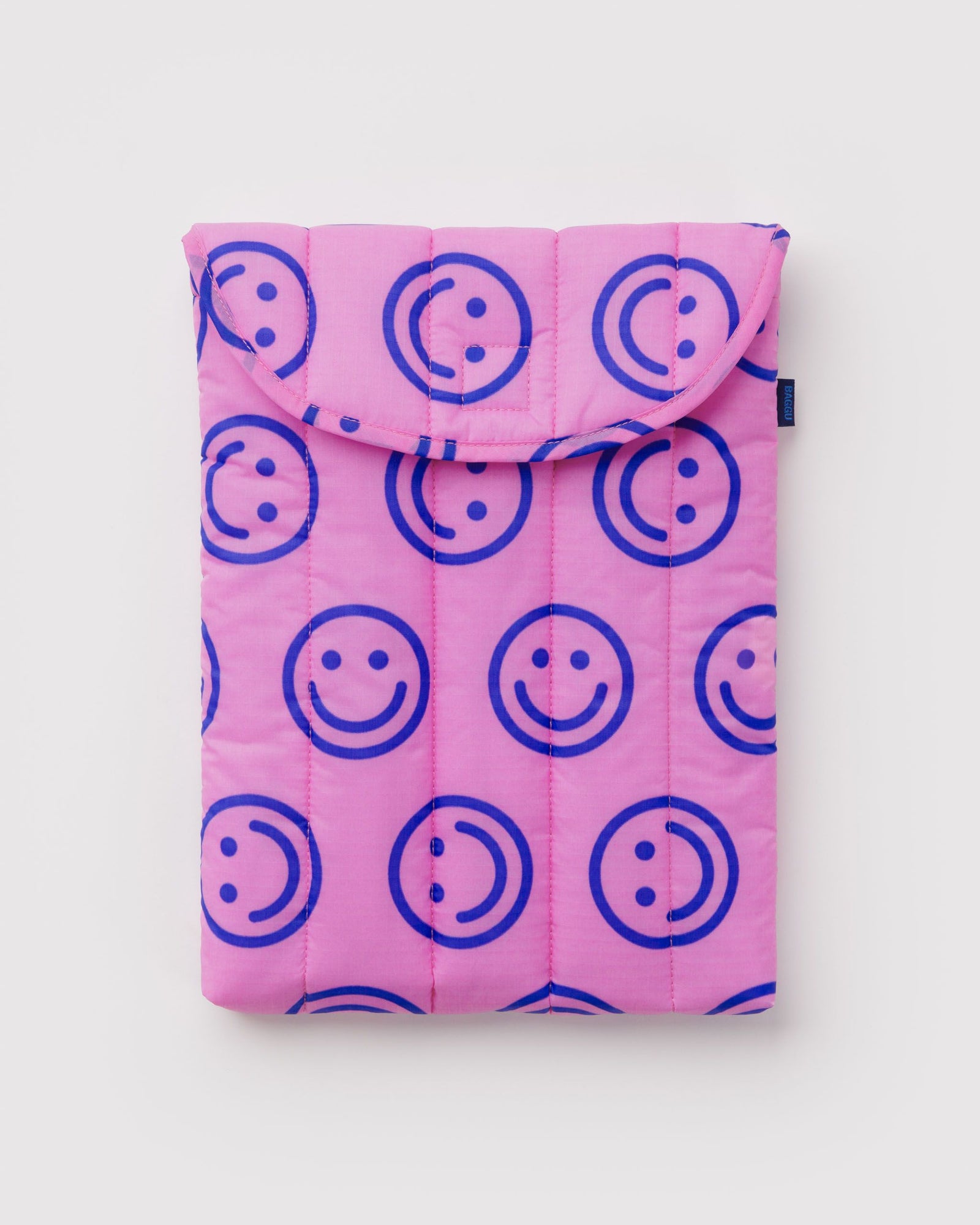 Puffy Laptop Sleeve 13"/14" - Pop Pink Happy