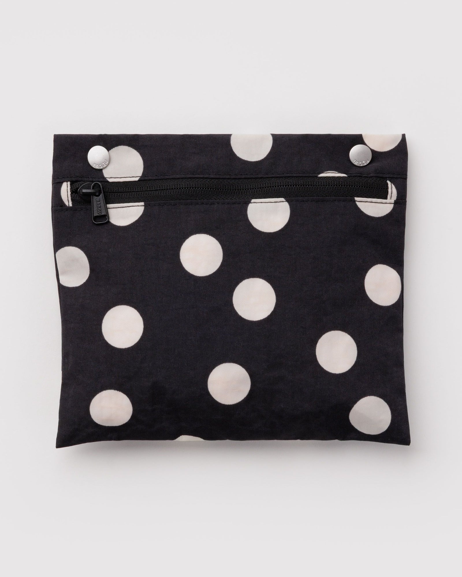 Everyday Cloud Bag - Black and Cream Polka Dot