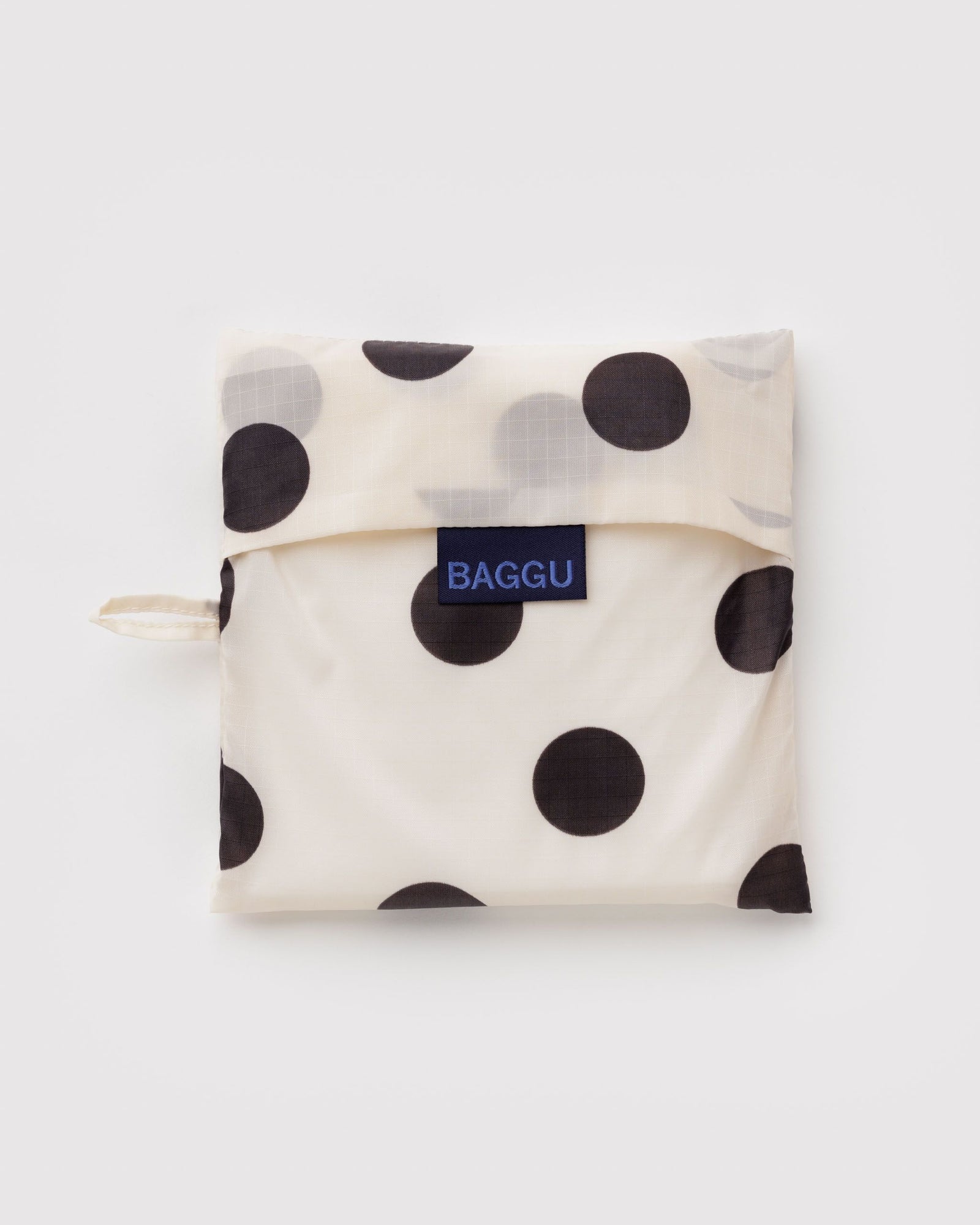 Big Baggu - Cream and Black Polka Dot