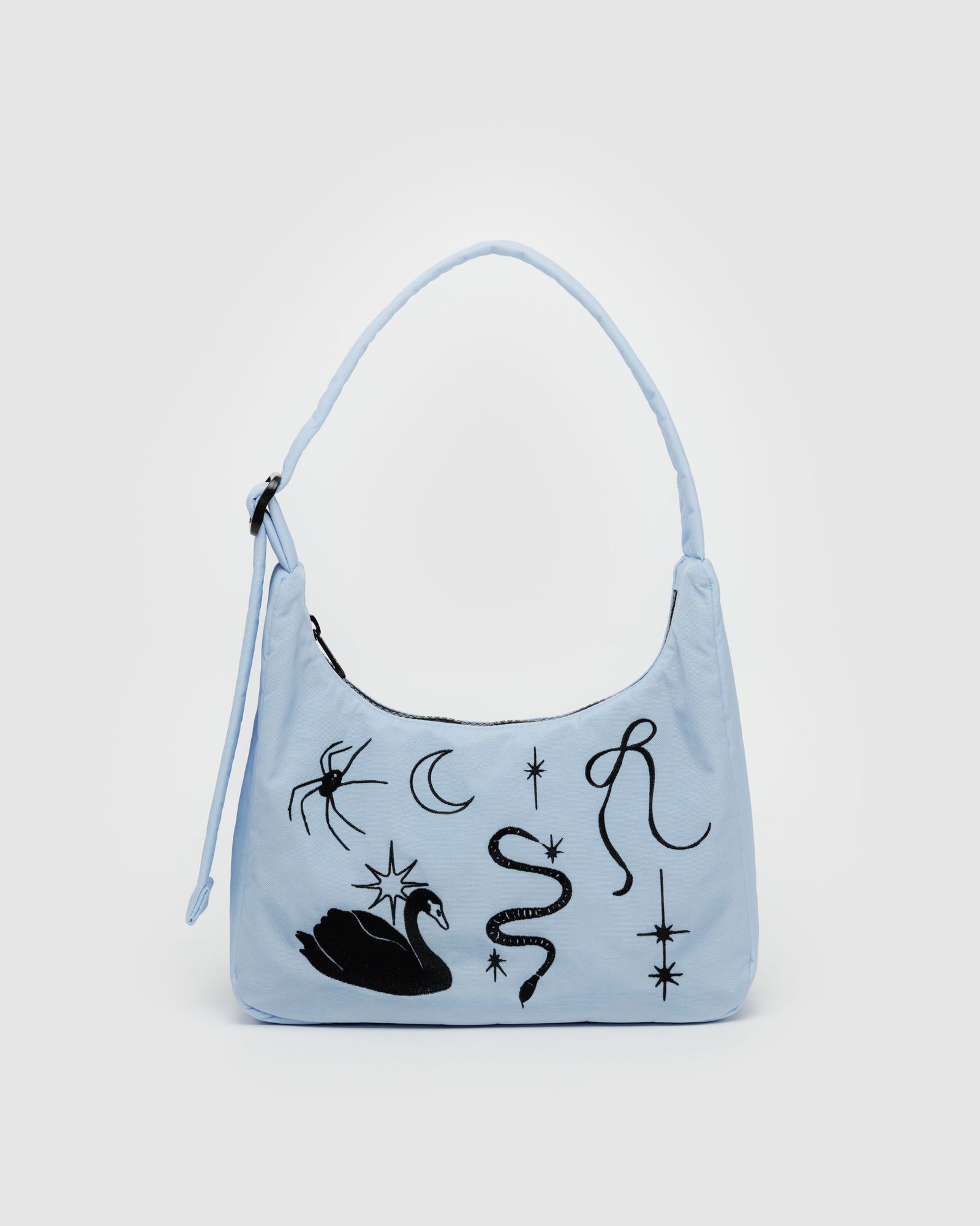 Mini Nylon Shoulder Bag - Embroidered Ballet Icons