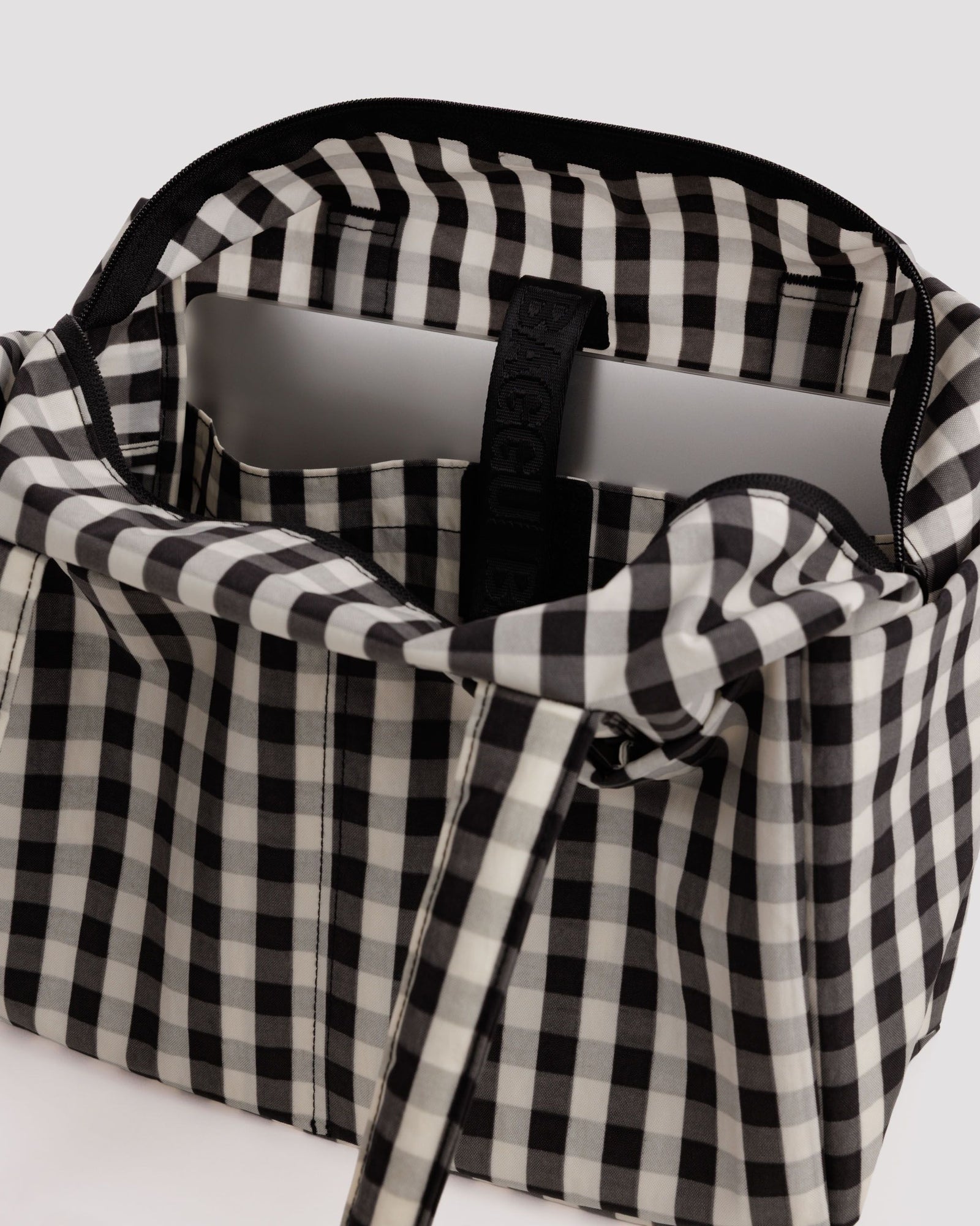 Everyday Cloud Bag - Black and Cream Gingham