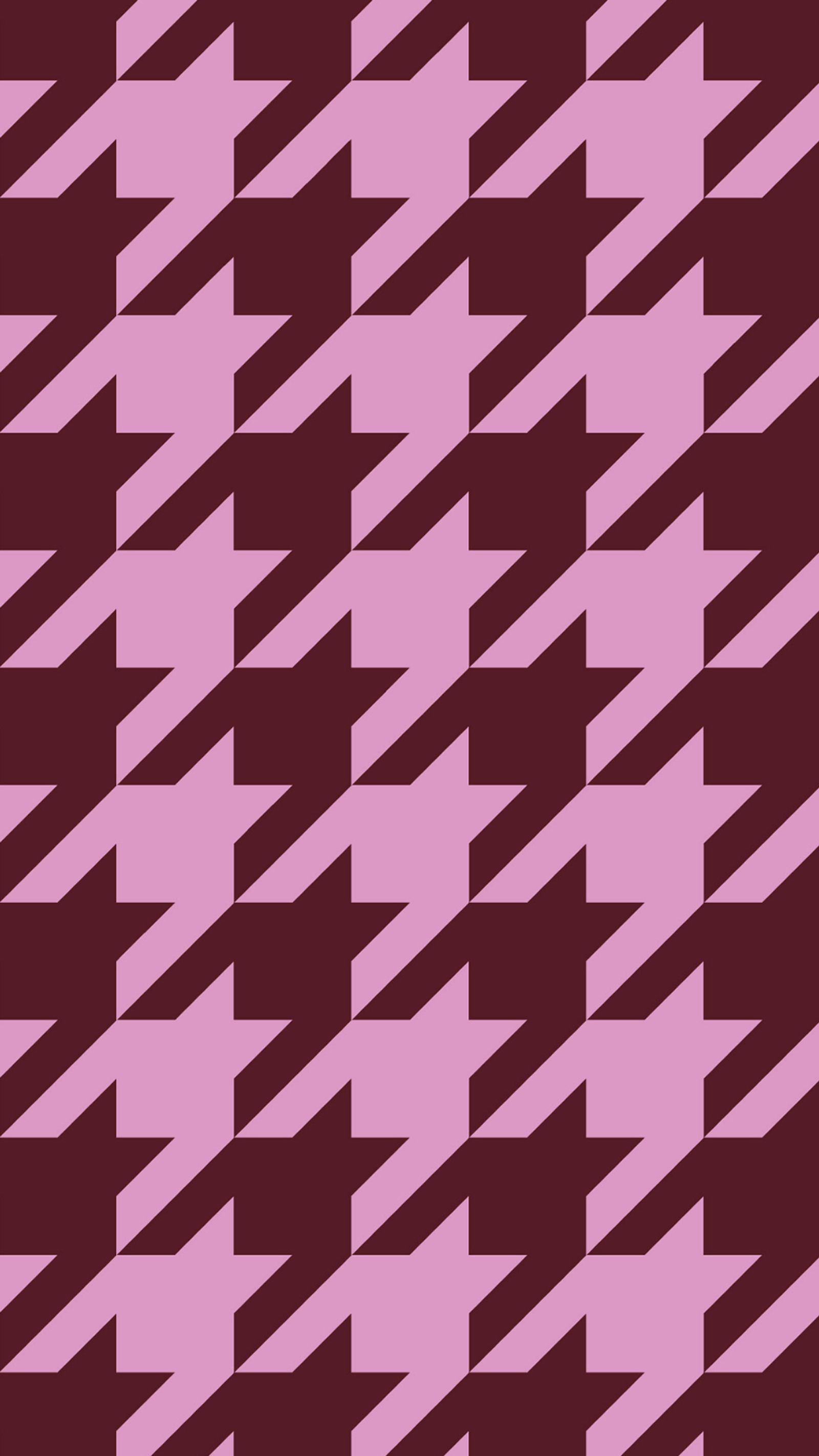 Pink Houndstooth