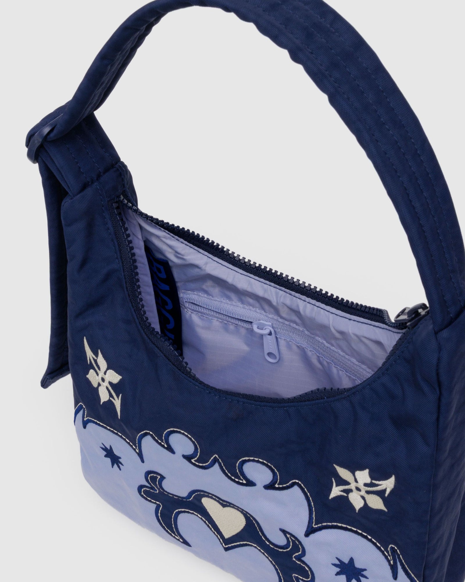 Mini Nylon Shoulder Bag - Western Appliqué