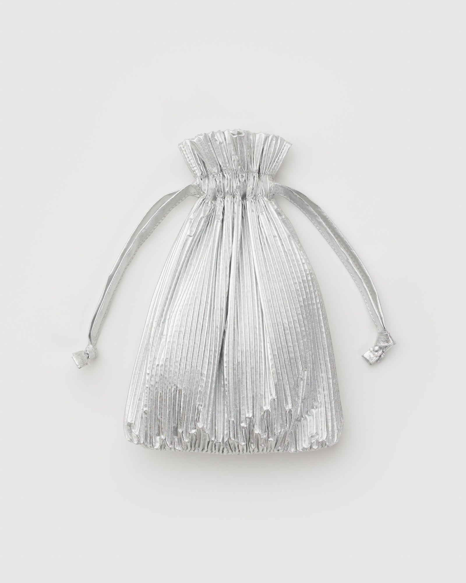 Pleated Baggu - Chrome Metallic